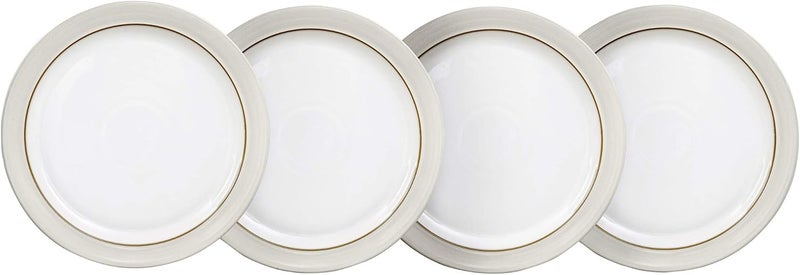 Denby Denby NATURAL CANVAS Set of 4 Dinner Plate Set One size white neutral  - Image 1