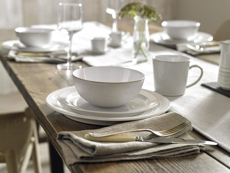 Denby Denby NATURAL CANVAS Set of 4 Dinner Plate Set One size white neutral  - Image 4