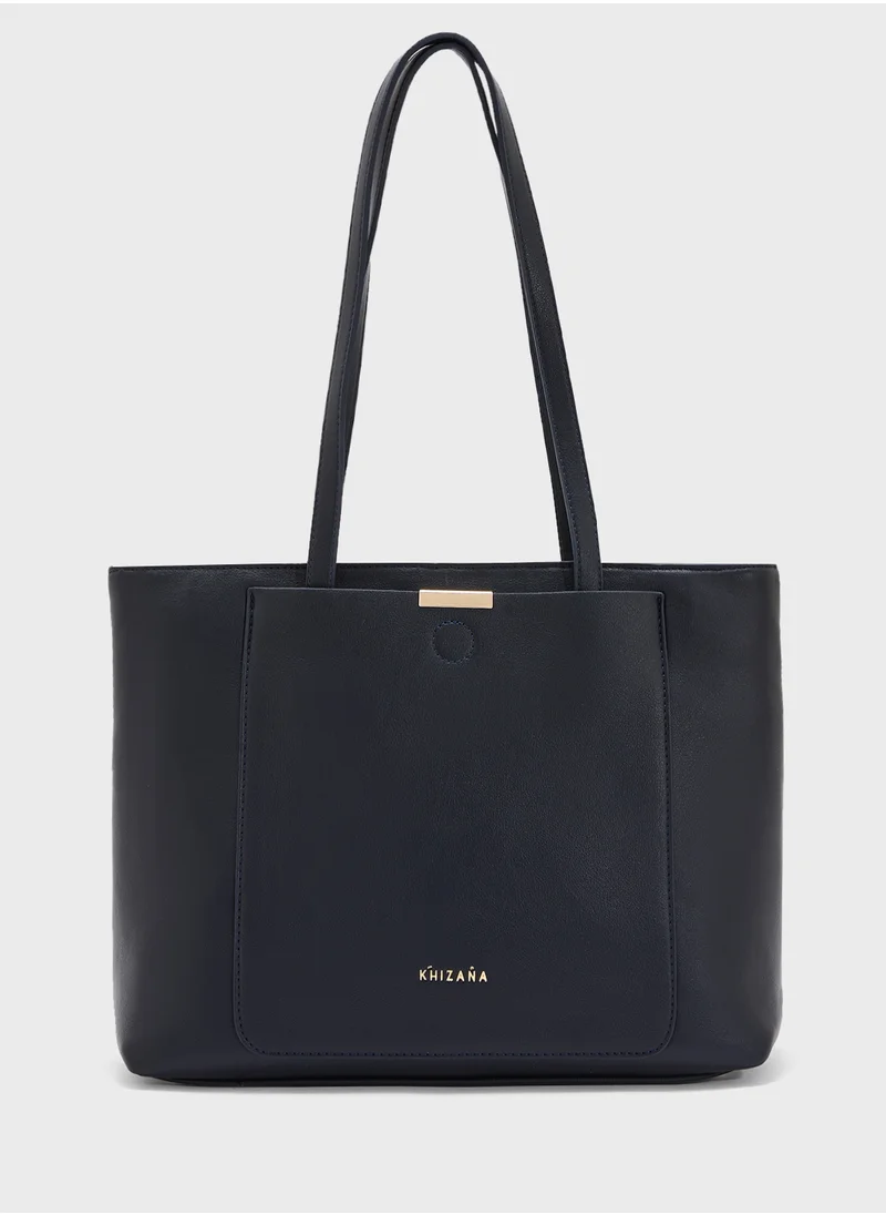 Khizana Metal Trim Detail Everyday Tote Bag