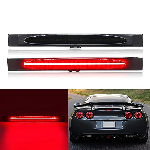 Mynoway Smoked Lens LED 3rd Third Brake Light Replacement for C6 2005-2013, Center High Mount Rear Cab Stop Lamp Replace OE 10440719 - Image 1