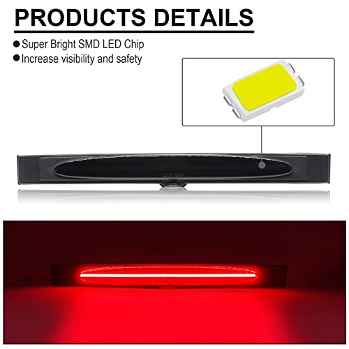Mynoway Smoked Lens LED 3rd Third Brake Light Replacement for C6 2005-2013, Center High Mount Rear Cab Stop Lamp Replace OE 10440719 - Image 4