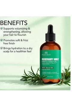 Botanic Hearth Botanic Hearth Rosemary Mint Hair & Scalp Strengthening Oil (2 fl oz) | Natural Hair Growth & Scalp Treatment | Nourishing & Strengthening Essential Oils for Thicker, Healthier Hair  - Image 4