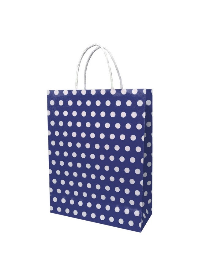 Aakriti Paper Gift Bags with Handles Polka Dot Paper Party Favor Bags for Kid’s Birthday Baby Shower Wedding Festivals Holiday Party (10 x8x3 Inch (Pack of 10), Gift Bags Polka Dot Blue) - Image 4