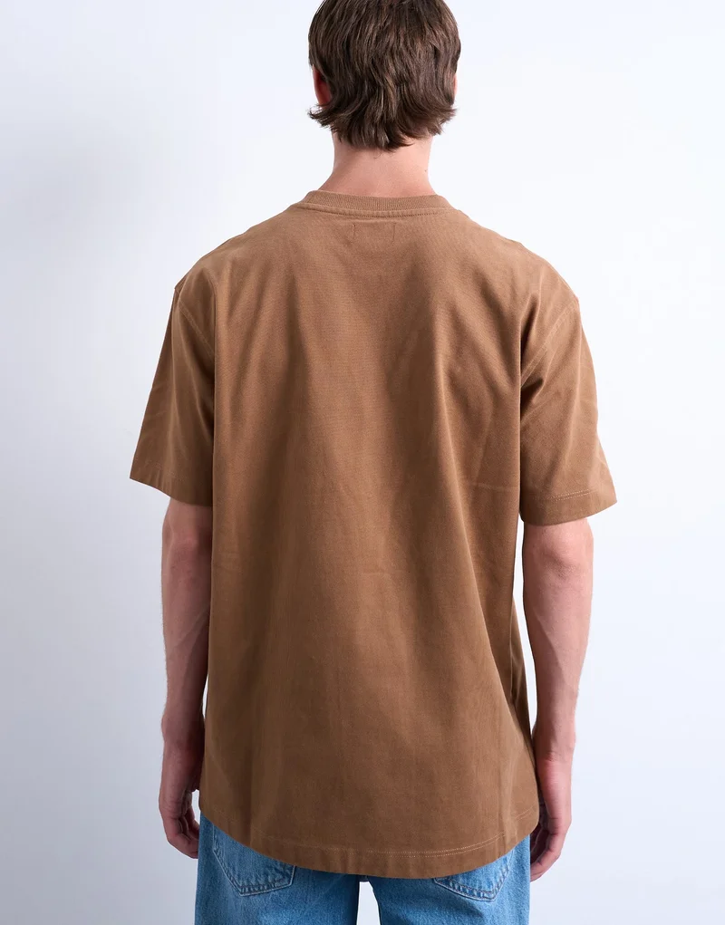 TOPMAN Oversized Fit Sueded T-Shirt