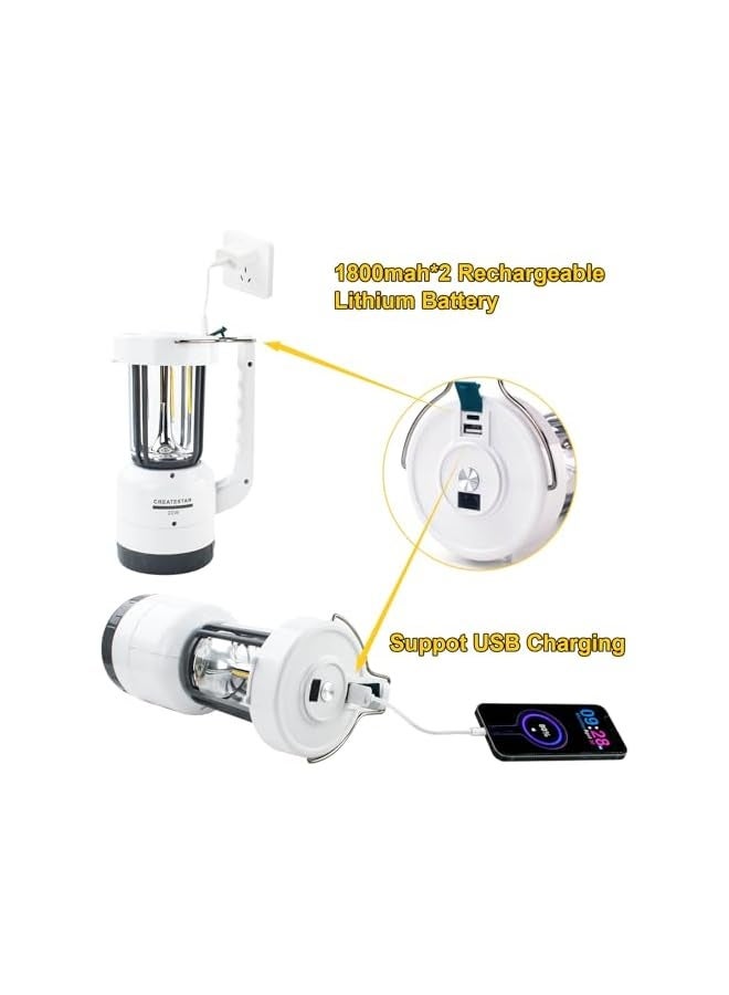 erorex LED Camping Lantern, Flashlight Rechargeable Searchlight Lamp 500LM Portable Torch with 4 Light Modes, Emergency Light for Emergency, Hiking, Outdoor, Home and More - Image 4