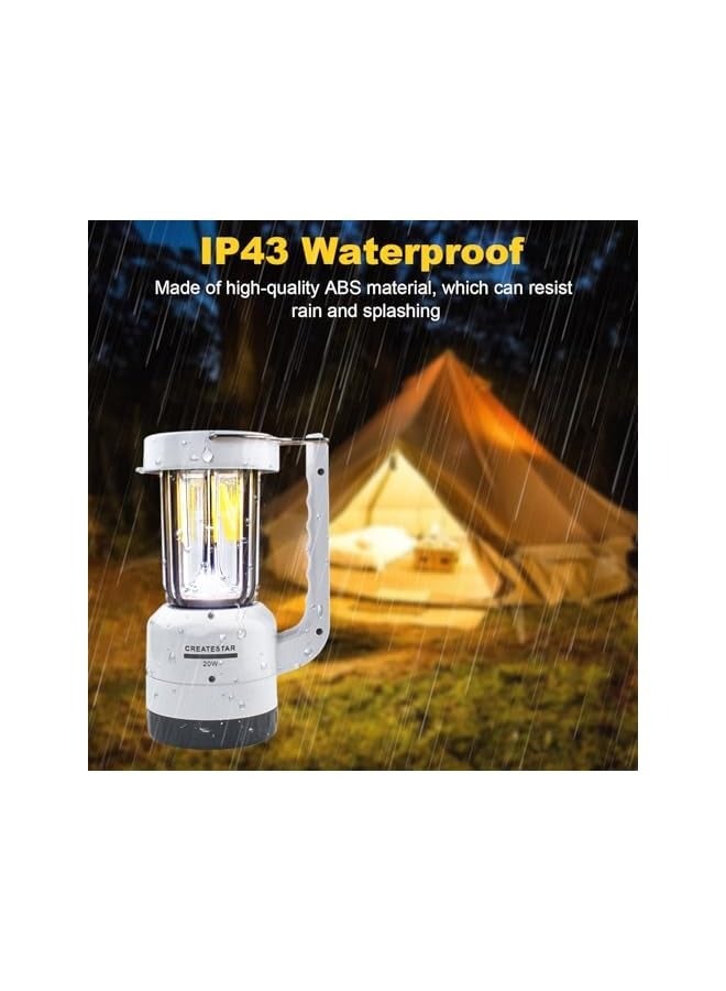 erorex LED Camping Lantern, Flashlight Rechargeable Searchlight Lamp 500LM Portable Torch with 4 Light Modes, Emergency Light for Emergency, Hiking, Outdoor, Home and More - Image 2