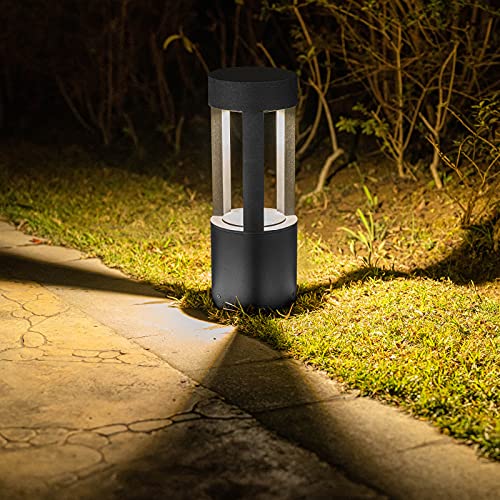 CITRA Led 300MM Grey Body Acrylic Bollard Outdoor Garden Park Driveway Light - Warm White - Image 1