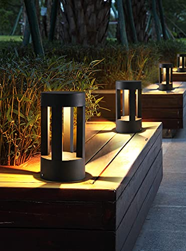 CITRA Led 300MM Grey Body Acrylic Bollard Outdoor Garden Park Driveway Light - Warm White - Image 2