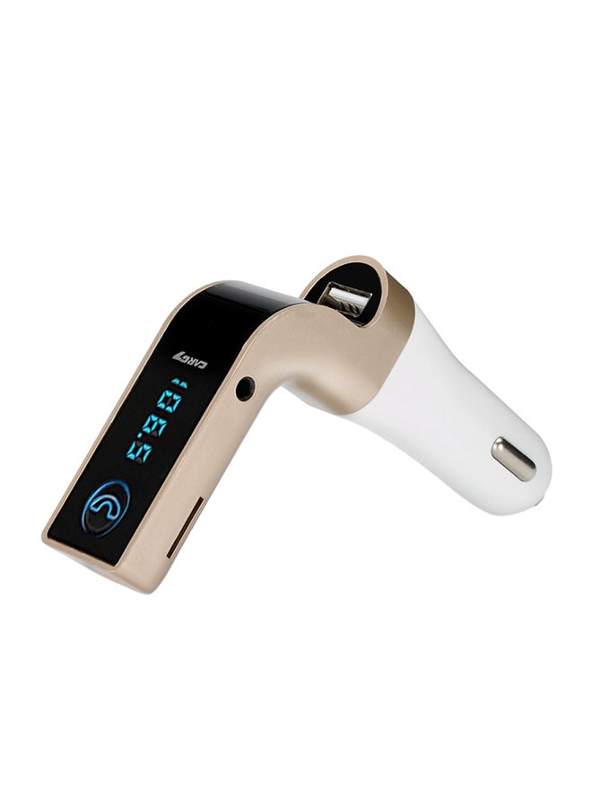 كار جي 7 جهاز إرسال لموجات FM يعمل بالبلوتوث مع شاحن بمنفذ USB للسيارة متعدد الألوان - Image 1
