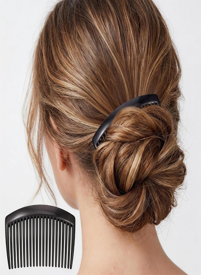 Exircy 18 Pieces Hair Combs Clips, 11/25 Teeth Side Hair Combs Plastic French Twist Comb for Women Girls Fine Thin Thick Hairs Multiple Hairstyles Accessories, Black + Brown + Transparent - Image 5