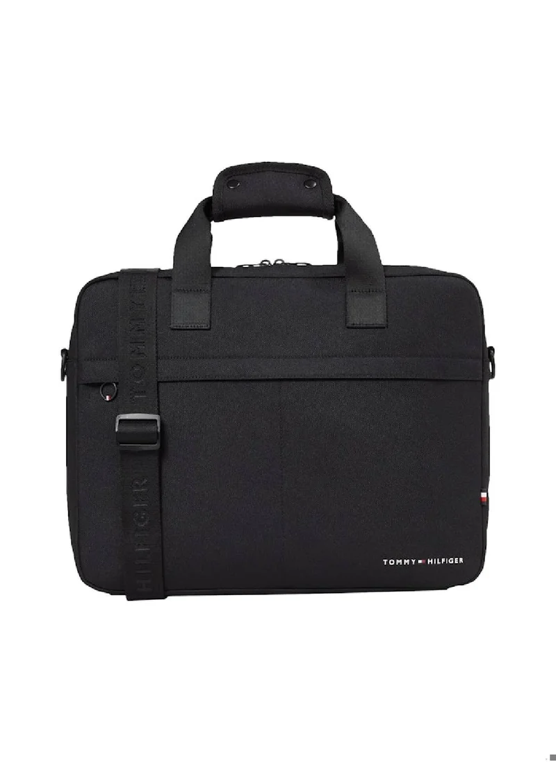 TOMMY HILFIGER Men's Element Laptop Bag - Polyester, Black