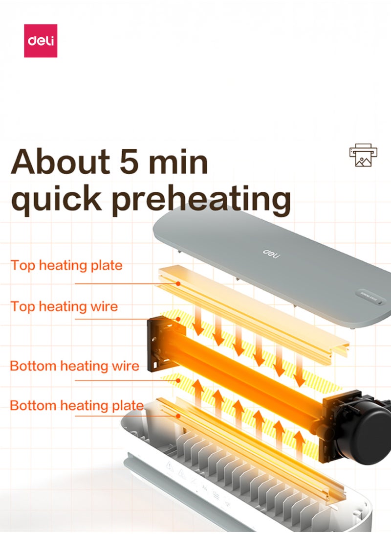 ديلي ماكينة تغليف T111 مقاس A4 مانعة للانحشار، سرعة عالية 300 مم/دقيقة، تغليف حراري 80–125 ميكرون - Image 5