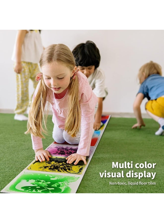LONGKING 9 Sensory Tiles, 12" x 12" Liquid Floor Tiles, Kids Room - Image 2
