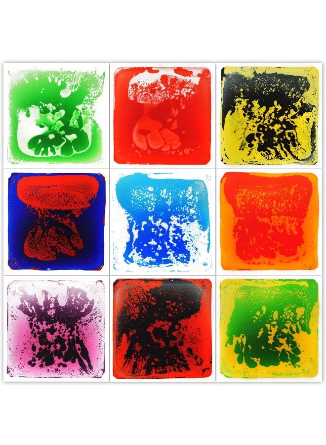 LONGKING 9 Sensory Tiles, 12" x 12" Liquid Floor Tiles, Kids Room - Image 1