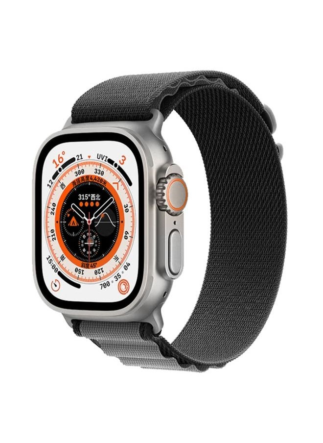 Generic - Replacement Strap For Apple Watch Ultra 49mm Nylon Watch Band Black Grey - Image 1