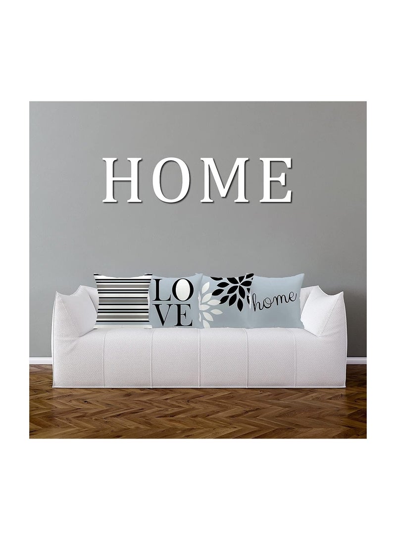 KASTWAVE Throw Pillow Covers Set, Decorative Couch Geometric Pattern Cushion Covers, KASTWAVE Perfect to Outdoor Patio Garden Living Room Sofa Farmhouse Car Chair Home Decor 18 x 18 Cm, 4 Pcs - Image 2
