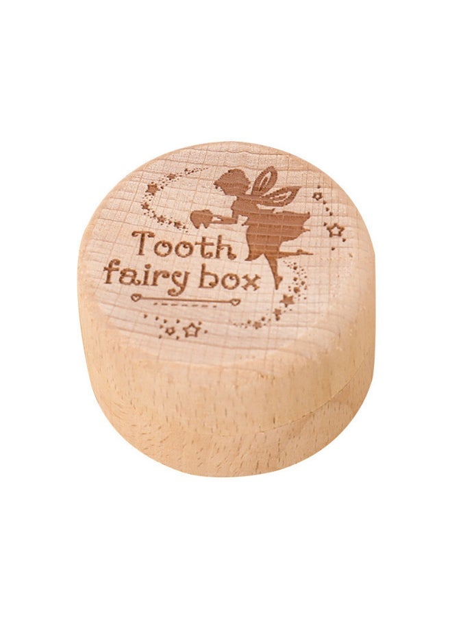 Creative Wooden Deciduous Tooth Box Round Male And Female Baby Tooth Collection Box Baby Lanugo Umbilical Cord Commemorative Box Ring Box-Color:Picture Color  - Image 5