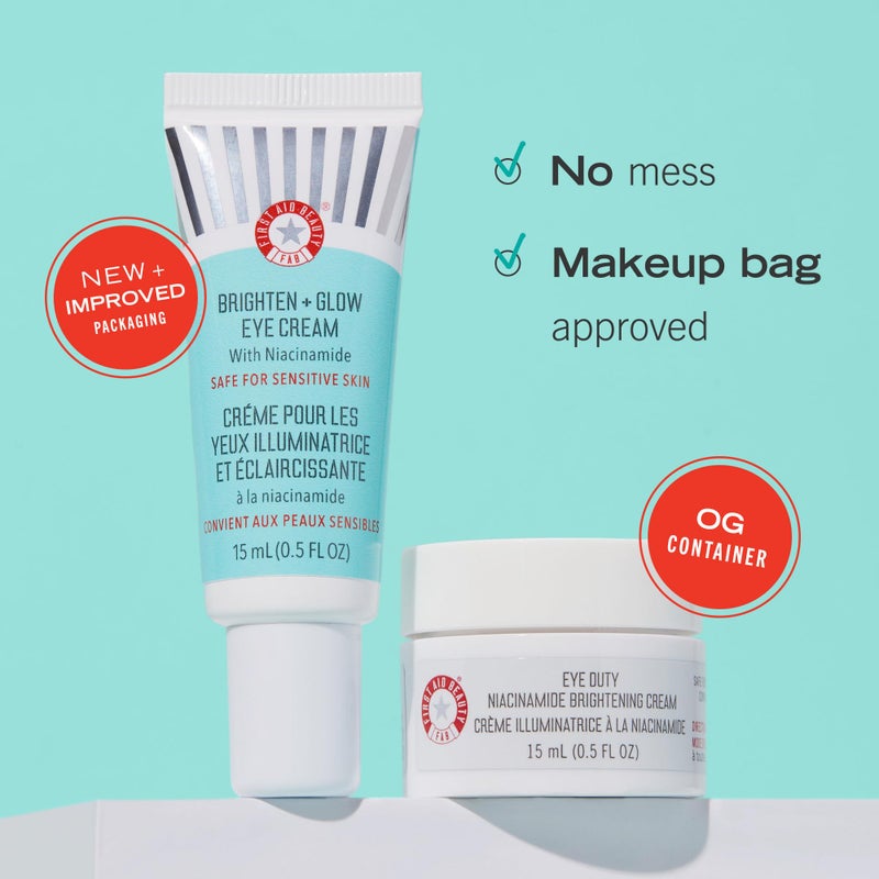 First Aid Beauty كريم العين نياكيناميد من فيرست إيد بيوتي - كريم مضيء ومشرق يساعد على ترطيب وتقليل مظهر الهالات السوداء - 0.5 أونصة - Image 5