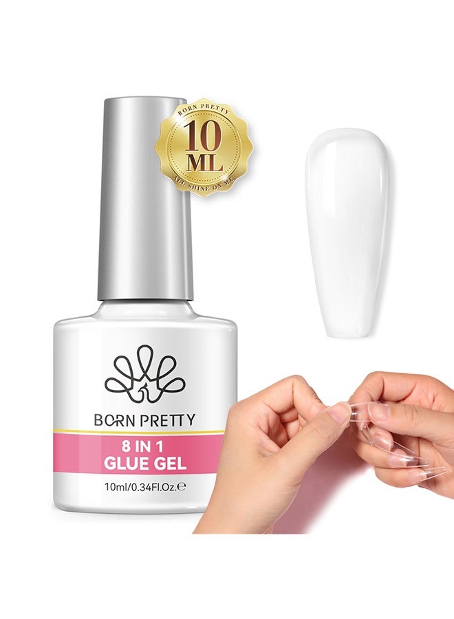 Born Pretty 8 In 1 Nail Glue Gel, Multiple Functions Super Strong Nail Extension Glue Soak Off UV&LED Cured, High Gloss Long Lasting Easy to Use Nail Repair Treatment  10ml - Image 1