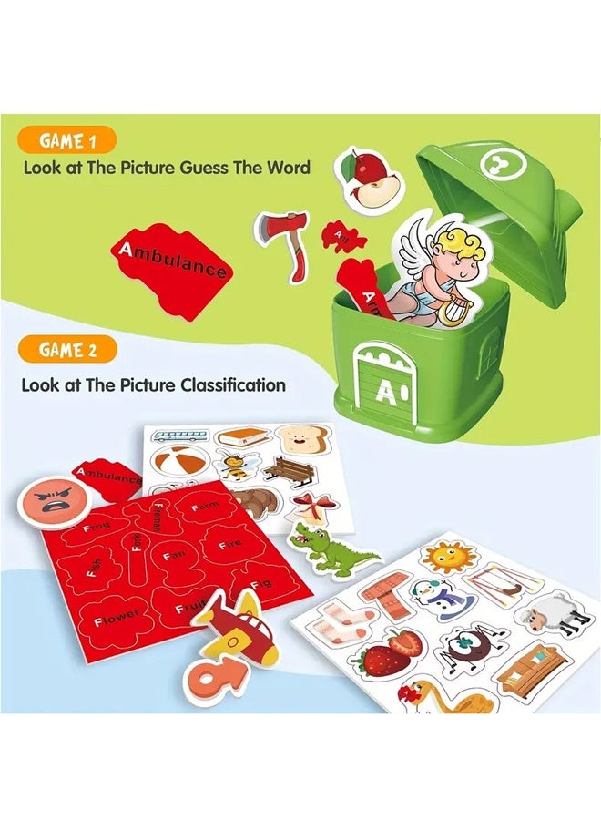 HALAMODO Alphabet Learning Toys for Kids 3+―ABC Barn Sorters with 260 Flash Cards, Montessori Preschool Learning Activities, Uppercase & Lowercase Letter Color Sorting and Matching Educational Game for Toddler - Image 3