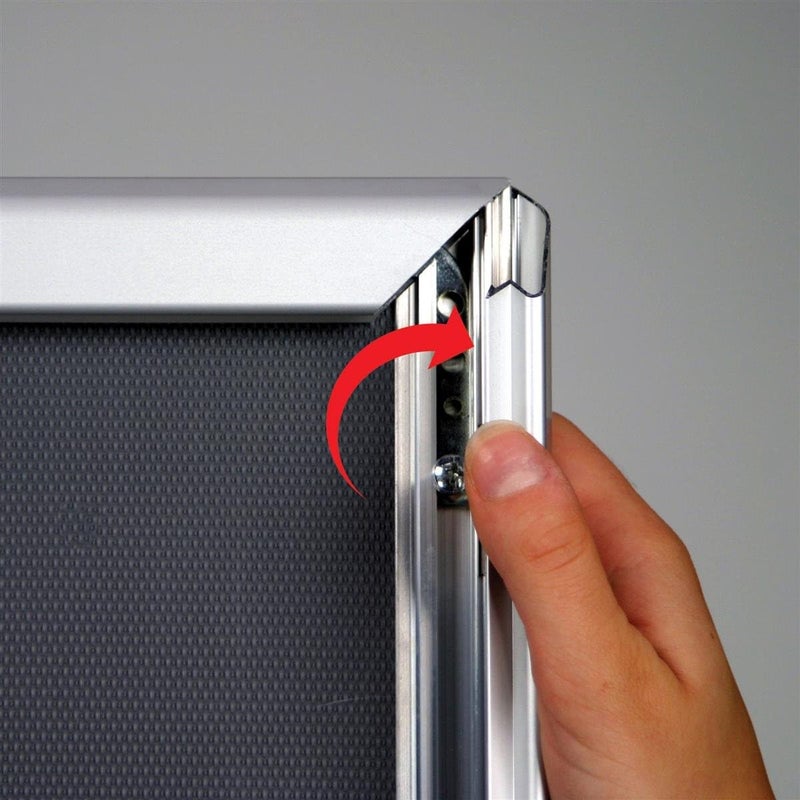 Displays2go Snap Poster Frame 18 x 24 Silver Finished Aluminum Metal Quick Clip Picture Holder  Wall Mount Photo Display are Easy Open - Image 2