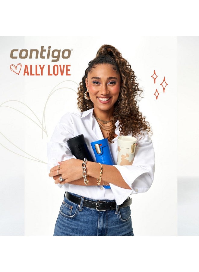 Contigo Contigo x Ally Love Stainless Steel Vacuum-Insulated Travel Mug with Autoseal and Easy Clean Lid, Spill-proof, Keeps Drinks cold 24 hrs & hot for 11 hrs, BPA Free, 16oz., West Loop 3.0, Licorice - Image 2
