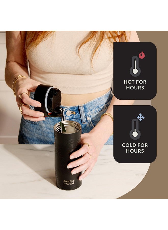 Contigo Contigo x Ally Love Stainless Steel Vacuum-Insulated Travel Mug with Autoseal and Easy Clean Lid, Spill-proof, Keeps Drinks cold 24 hrs & hot for 11 hrs, BPA Free, 16oz., West Loop 3.0, Licorice - Image 5
