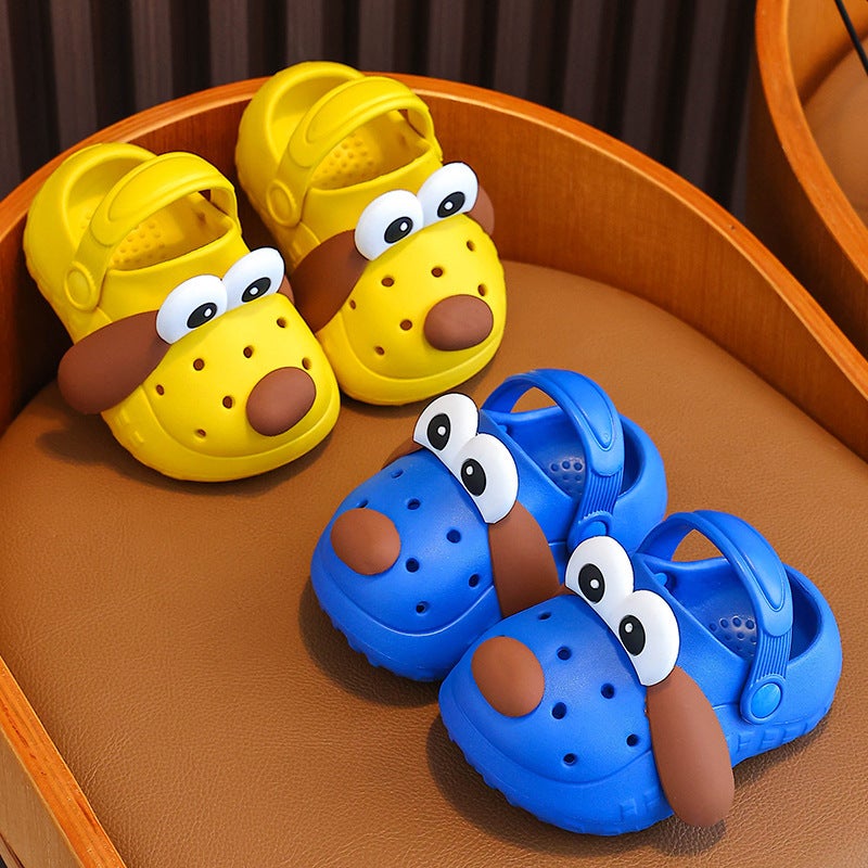 Children'S Sandals And Slippers Summer Boys And Girls Cartoon Dog Non-Slip Bathroom Inside And Outside Wearing Soft-Soled Children'S Baby Hole Shoes - Image 3