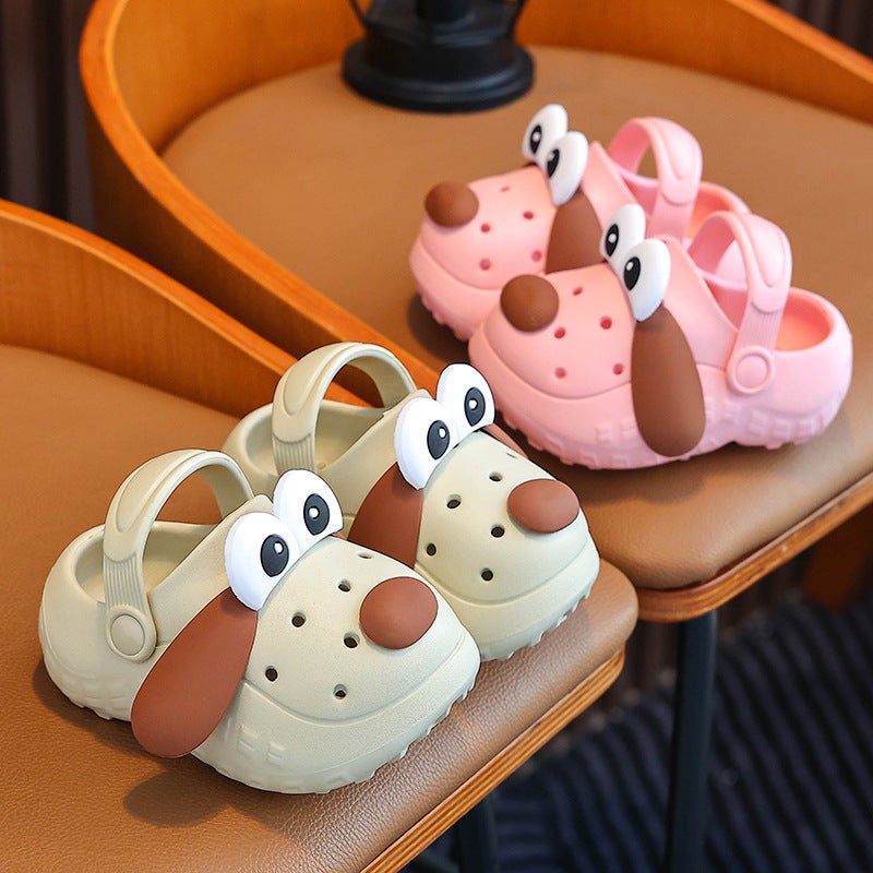 Children'S Sandals And Slippers Summer Boys And Girls Cartoon Dog Non-Slip Bathroom Inside And Outside Wearing Soft-Soled Children'S Baby Hole Shoes - Image 2
