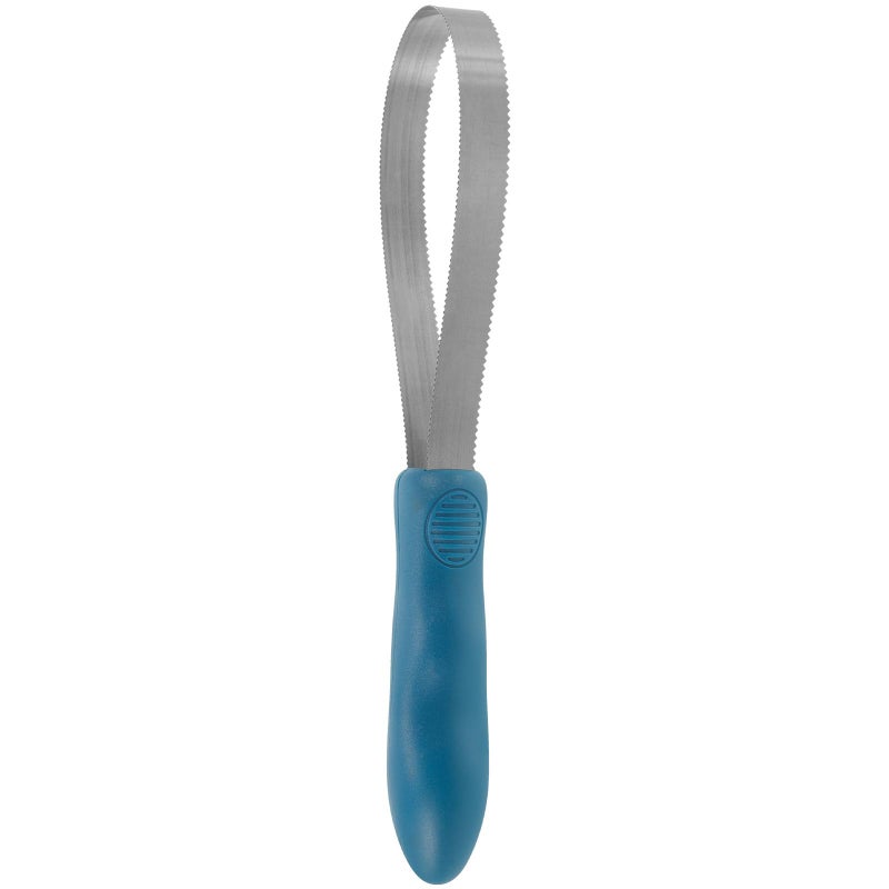 Stainless Steel Horse Hair Shedding Brush with Serrated Scraper for Cattle and Dog Grooming - Image 2