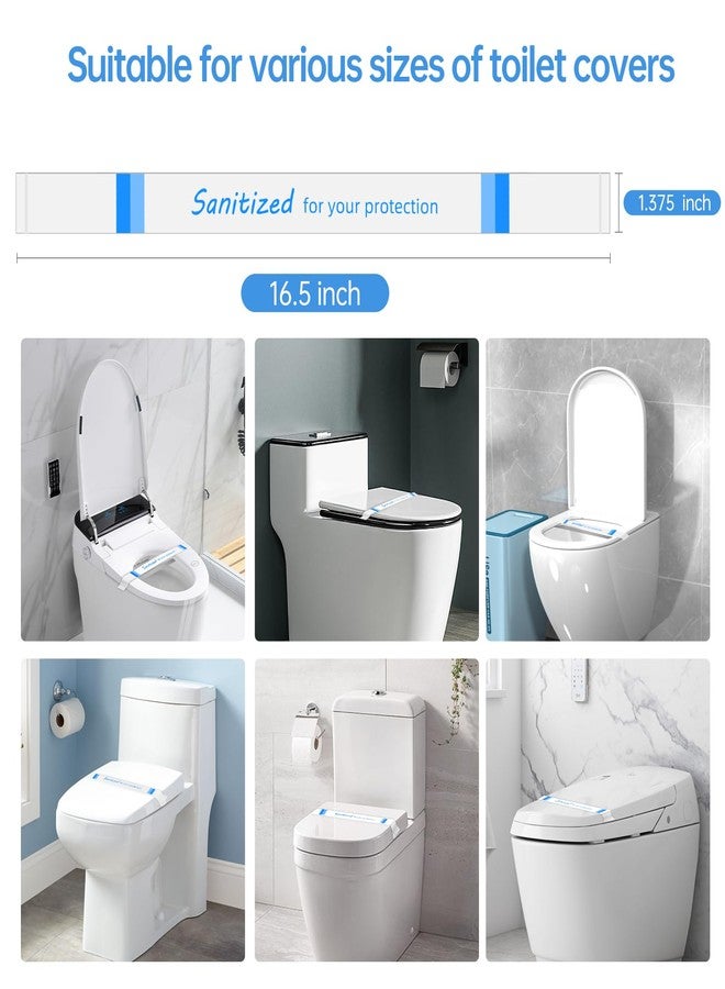 Germiwipe 500Pcs Sanitized Toilet Seat Bands,Hotel Essentials, Printed Toilet Strips for Hotels Motels Hospitals (Blue/White) - Image 3