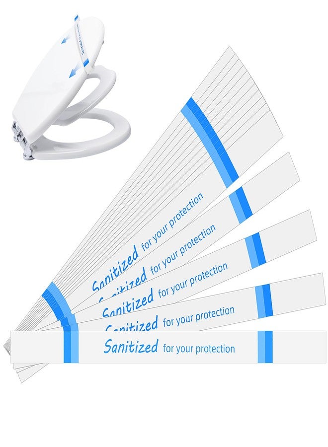 Germiwipe 500Pcs Sanitized Toilet Seat Bands,Hotel Essentials, Printed Toilet Strips for Hotels Motels Hospitals (Blue/White) - Image 1