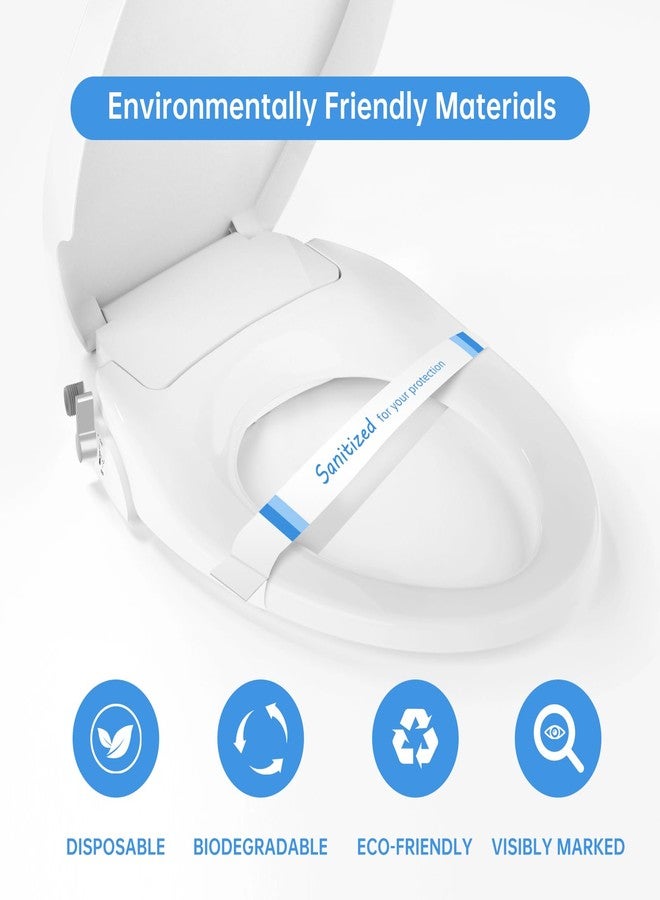 Germiwipe 500Pcs Sanitized Toilet Seat Bands,Hotel Essentials, Printed Toilet Strips for Hotels Motels Hospitals (Blue/White) - Image 5
