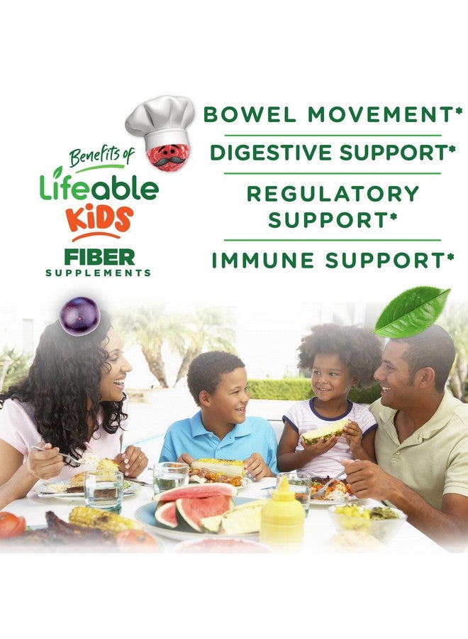 Lifeable Prebiotic Fiber Gummies for Kids | Kids Fiber Gummies 5g | Great Tasting Fiber Supplements for Kids | Prebiotic Gummies for Digestive Health | Fiber Gummy for Kids, Children | 90 Gummies - Image 3