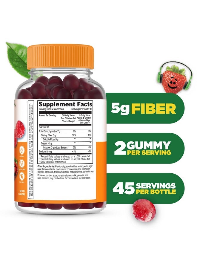 Lifeable Prebiotic Fiber Gummies for Kids | Kids Fiber Gummies 5g | Great Tasting Fiber Supplements for Kids | Prebiotic Gummies for Digestive Health | Fiber Gummy for Kids, Children | 90 Gummies - Image 2