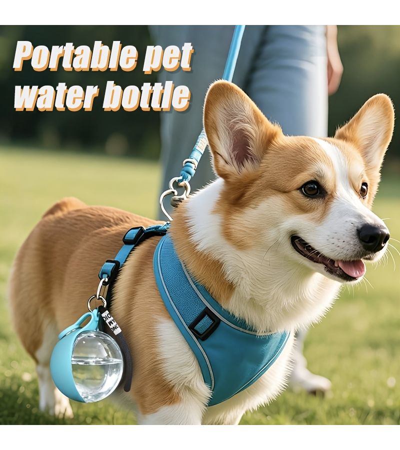 Stainless Steel Pet Water Bottle 9.64oz Dog Cat Leak Proof Travel Cup With Pink Foldable Bowls Outdoor Hiking Walking Portable Pets Water Dispenser - Image 2