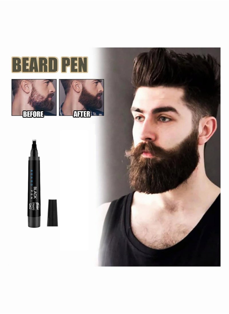 Generic Beard Filler Pen Waterproof Proof Beard Pencil Filler Kit Black  - Image 4