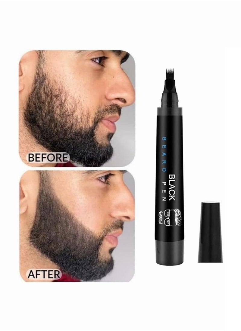 Generic Beard Filler Pen Waterproof Proof Beard Pencil Filler Kit Black  - Image 5