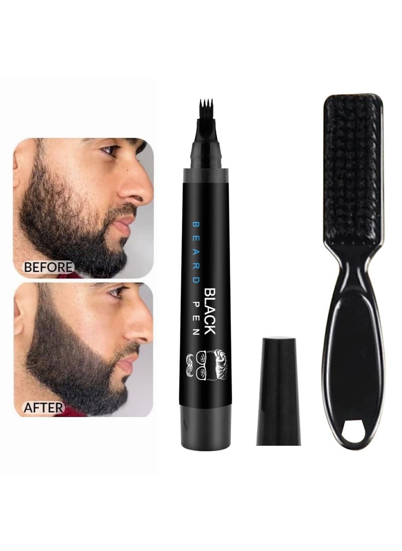 Generic Beard Filler Pen Waterproof Proof Beard Pencil Filler Kit Black  - Image 1