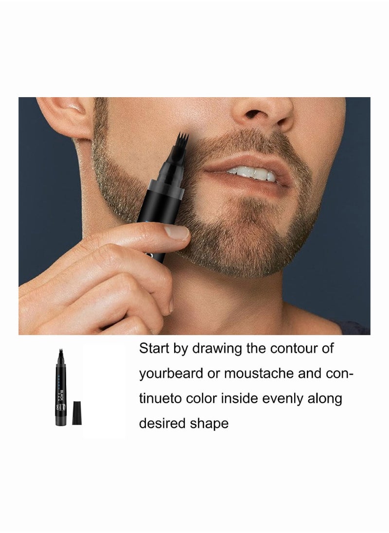 Generic Beard Filler Pen Waterproof Proof Beard Pencil Filler Kit Black  - Image 3