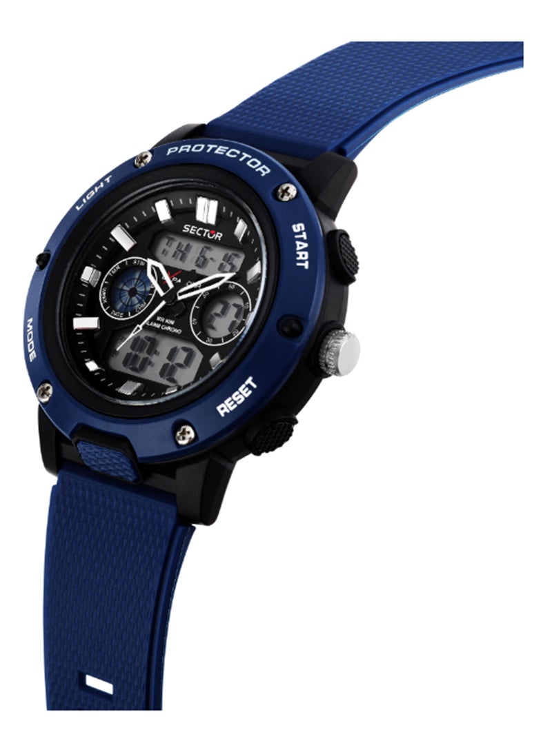 Sector EX-44 47MM DIGITAL BLACK DIAL D.BLU PU S - Image 5