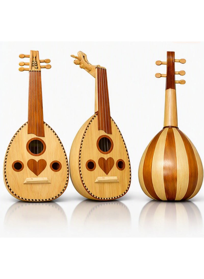 Mini Handmade Oud Instrument Traditional Arabic Lute Decorative Replica Egyptian Cultural Decor Music & Heritage Symbol Souvenir Gift - Image 2