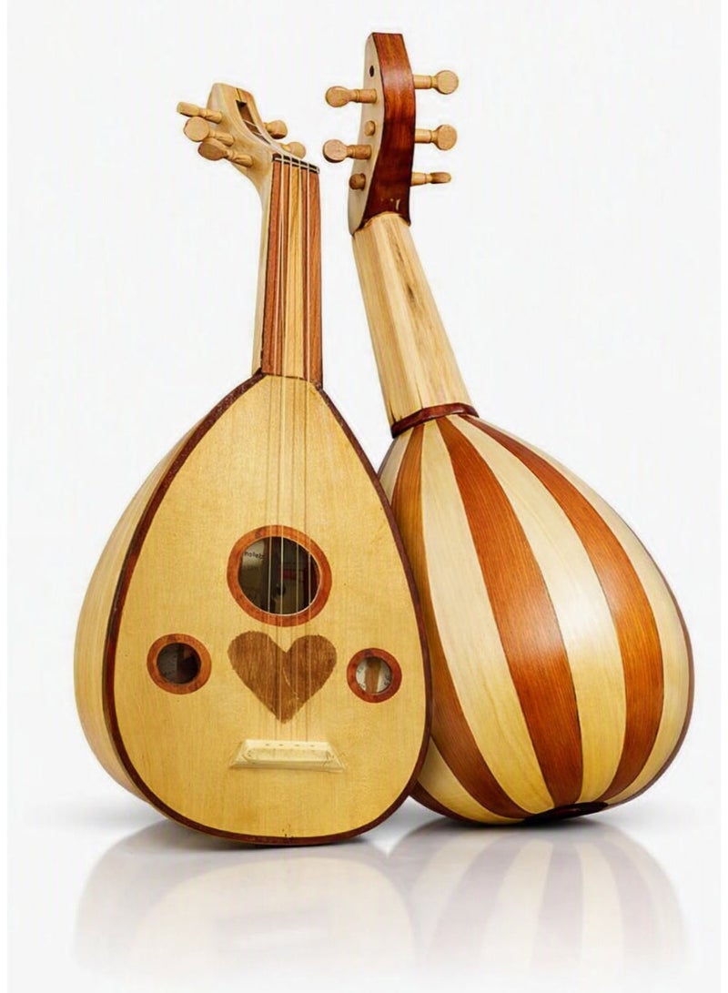 Mini Handmade Oud Instrument Traditional Arabic Lute Decorative Replica Egyptian Cultural Decor Music & Heritage Symbol Souvenir Gift - Image 1
