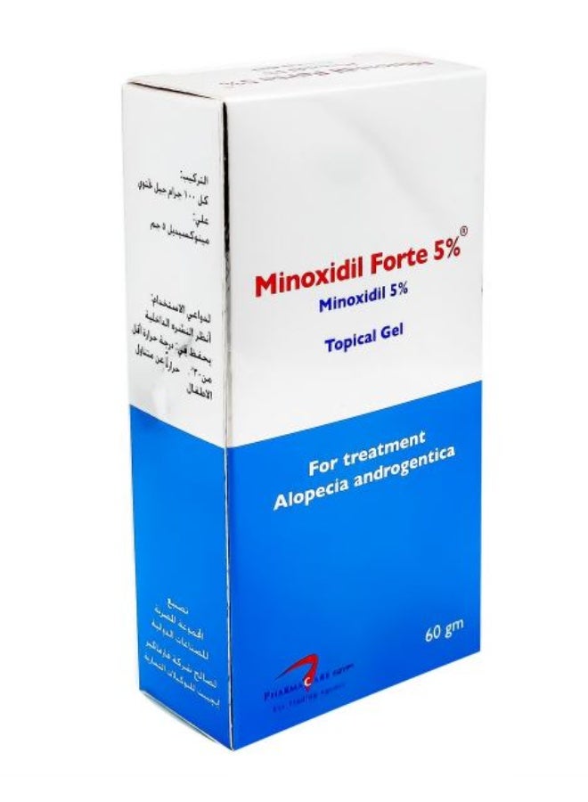 Minoxidil Forte 5% Topical Gel For Hair Loss treatment 60grams - Image 2