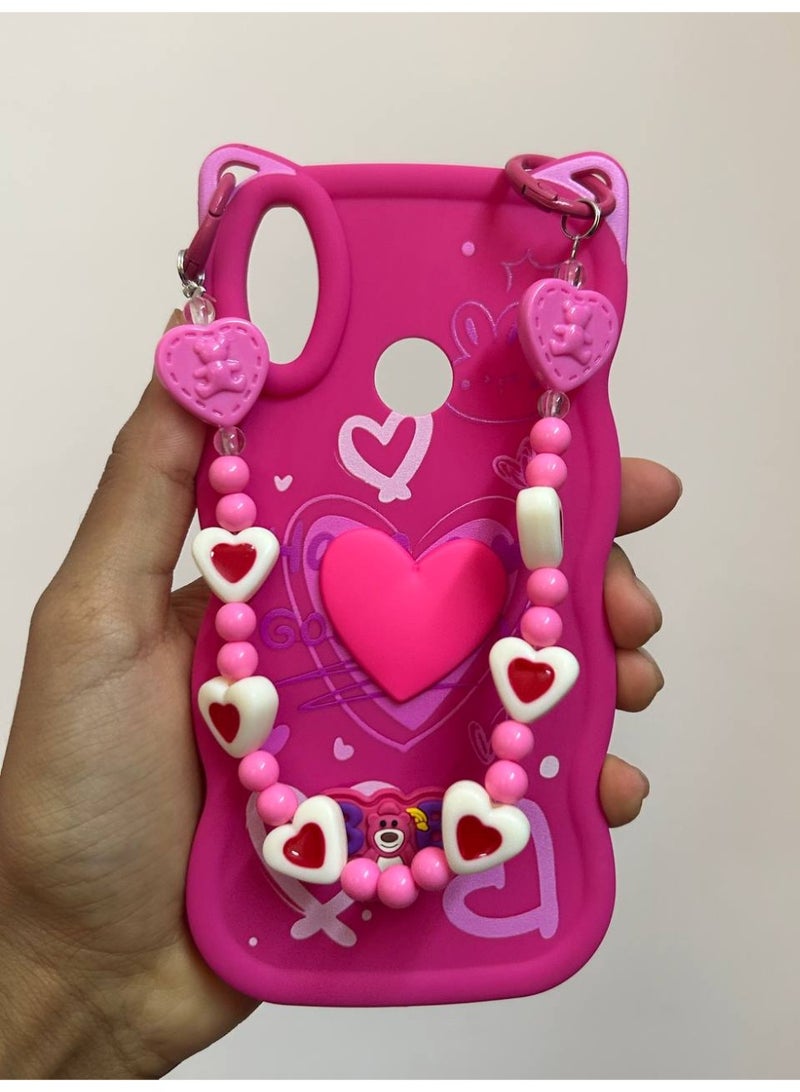 جراب خلفي بتصميم كرتوني جديد علي شكل قلب وعليه كلمه BABY متوافق مع هاتف هواوي Y7 2019 - Image 1