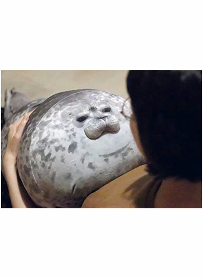 KASTWAVE - Chubby Blob Seal Pillow Round Chubby Seal Hugginchesg Pillow Soft Fat Hugging Pillow Stuffed Cotton Plush Stuffed Animal Seal Plush Toy Throw Cute Ocean Pillows Cuddly Gift Small13 in - Image 1