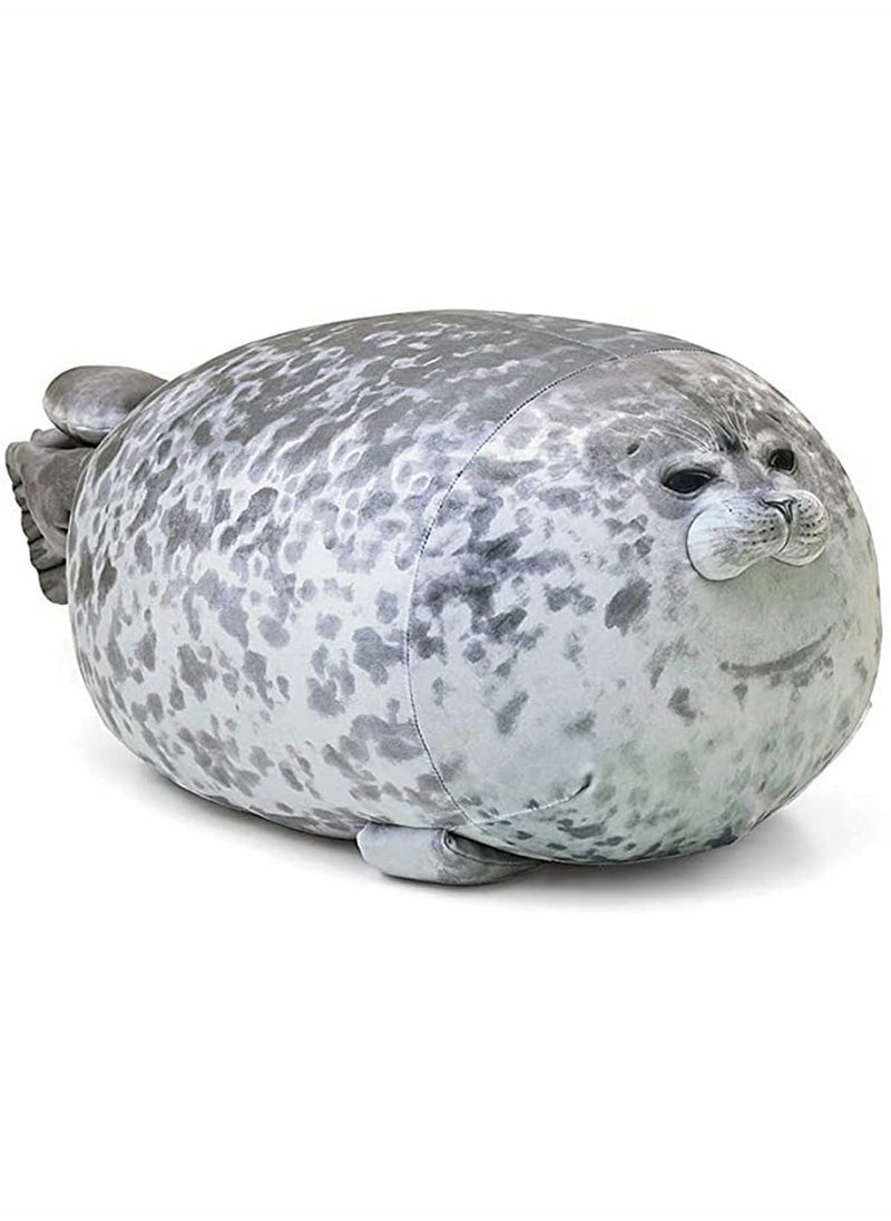 KASTWAVE - Chubby Blob Seal Pillow Round Chubby Seal Hugginchesg Pillow Soft Fat Hugging Pillow Stuffed Cotton Plush Stuffed Animal Seal Plush Toy Throw Cute Ocean Pillows Cuddly Gift Small13 in - Image 1