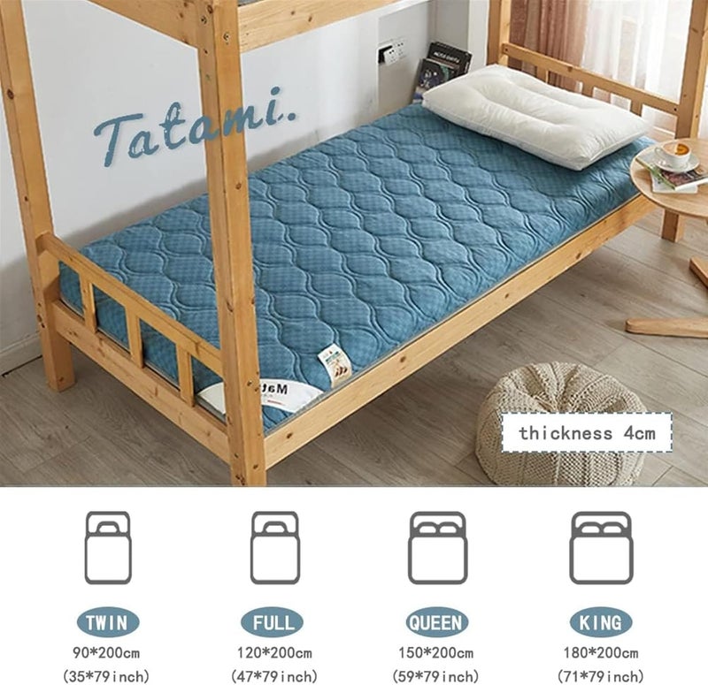 Japanese Futon Mattress,Tatami Mattress, Floor Mattress Foldable Portable Tatami Mat Student Mattress Sleeping Mattress for Floor Roll Up Bed Mattress Pad Topper,(Grey,90x200cm(35 * 79in)) - Image 5