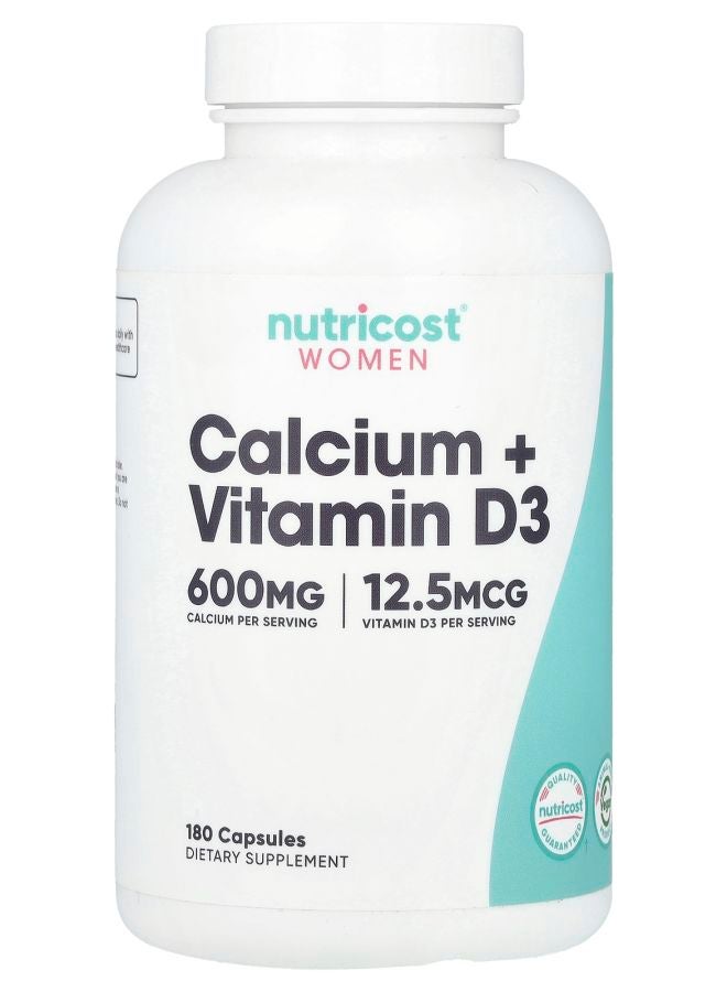 Nutricost Women Calcium + Vitamin D3 180 Capsules