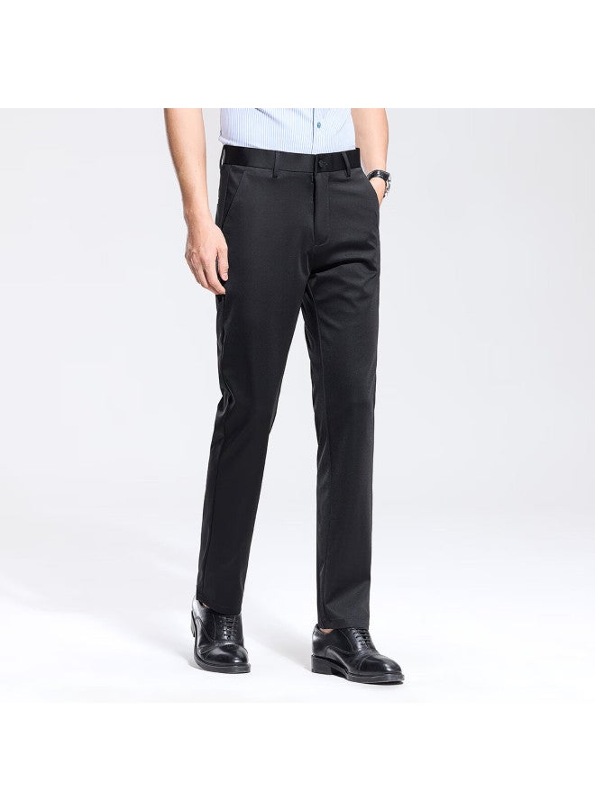 Hodo Hodo Men's Business Pants With Mulberry Silk & Cool Breathable Fabric Smooth Straight-leg Solid Color Summer Casual Pants - Image 4